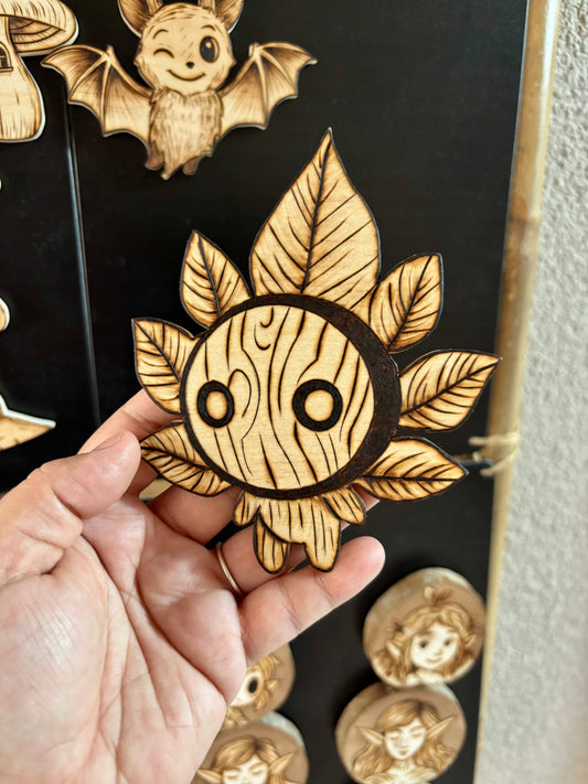 MAGNET EN BOIS PETIT FEUILLU