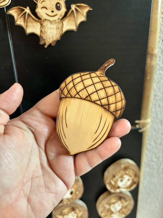 MAGNET EN BOIS GLAND D'AUTOMNE