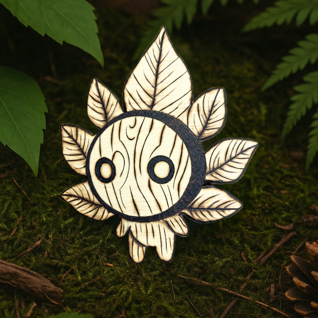 MAGNET EN BOIS PETIT FEUILLU