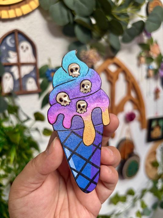 MAGNET GLACE TÊTE DE MORT