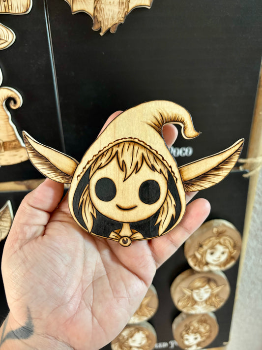 MAGNET EN BOIS PETIT ELFE