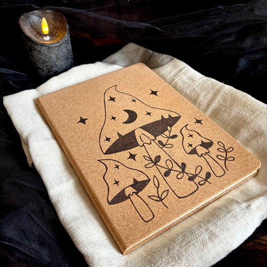 CARNET EN LIEGE CHAMPIGNONS (Grand format 18x25cm)