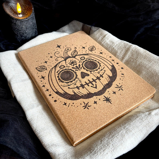 CARNET EN LIEGE CITROUILLE (Grand format 18x25cm)