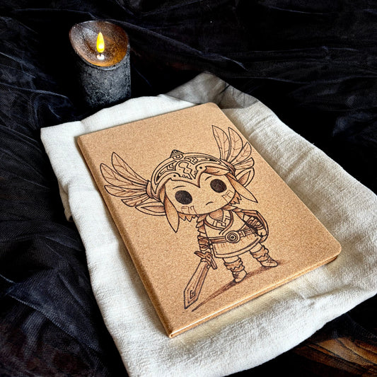 CARNET EN LIEGE GUERRIER (Grand format 18x25cm)