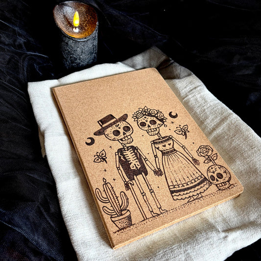 CARNET EN LIEGE AMOUREUX MEXICAINS (Grand format 18x25cm)