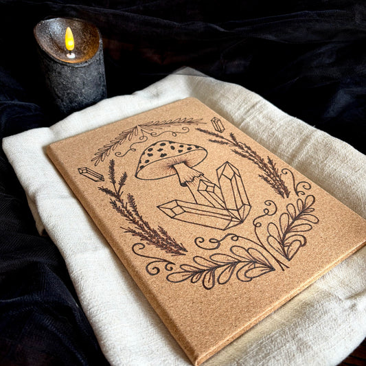 CARNET EN LIEGE CHAMPI/CRISTAUX (Grand format 18x25cm)