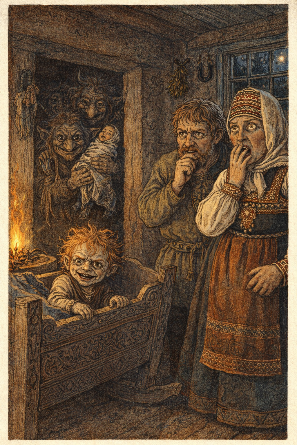 Les enfants changelins dans le folklore nordique : comment les reconnaître selon les légendes