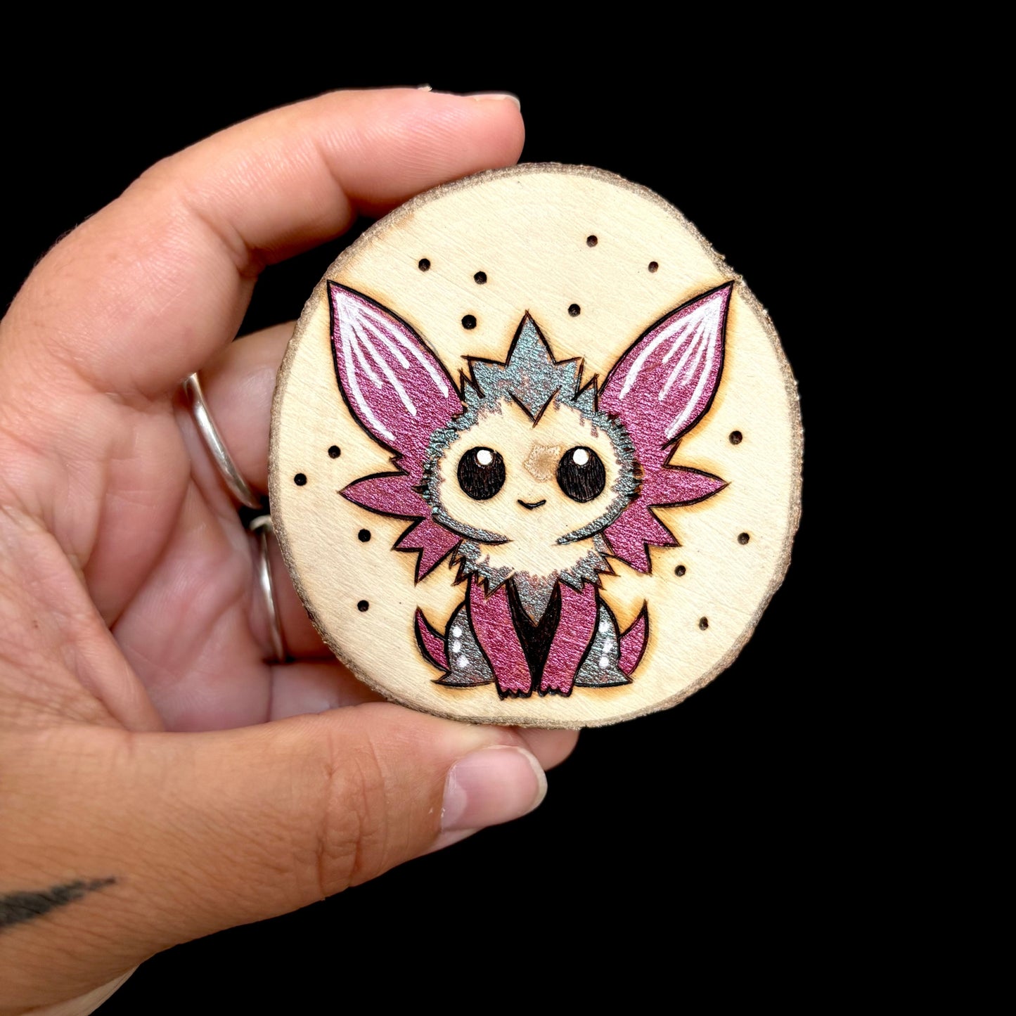 MAGNET EN BOIS PETIT RENARDEAU