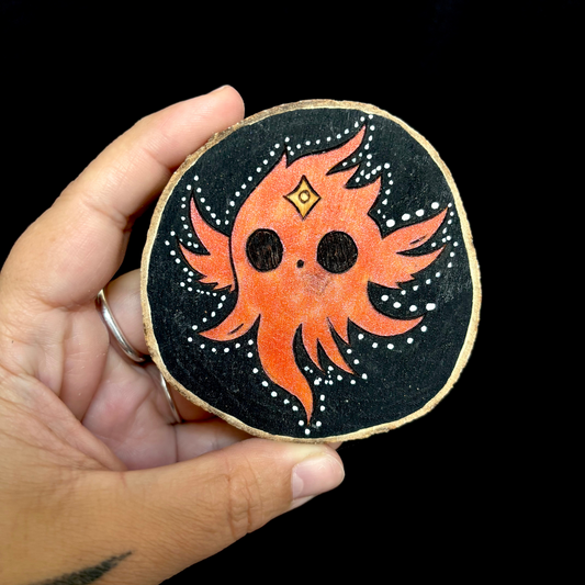 MAGNET EN BOIS OMBRE ORANGE