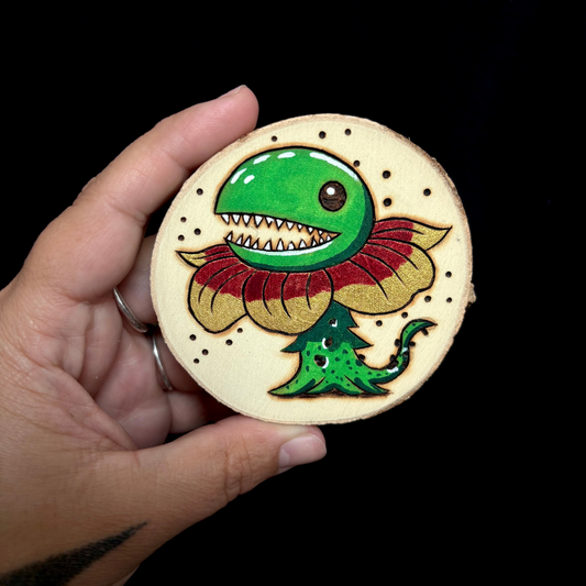 MAGNET EN BOIS FLEUR CARNIVORE