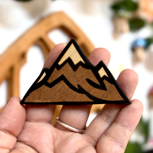 MAGNET EN BOIS MONTAGNE