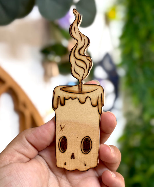 MAGNET EN BOIS BOUGIE