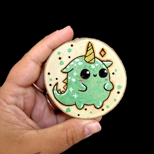 MAGNET EN BOIS LICORNE BLOBBY