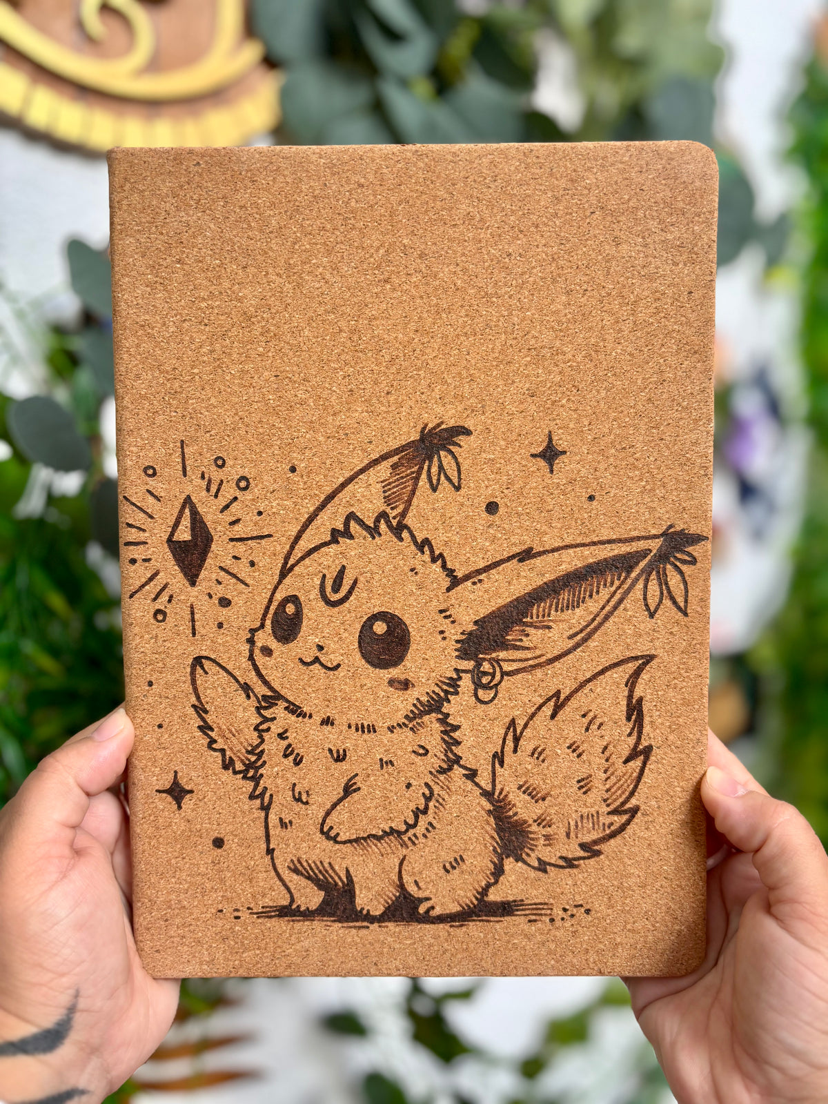 CARNET EN LIEGE PETIT RENARD (Grand format 18x25cm)