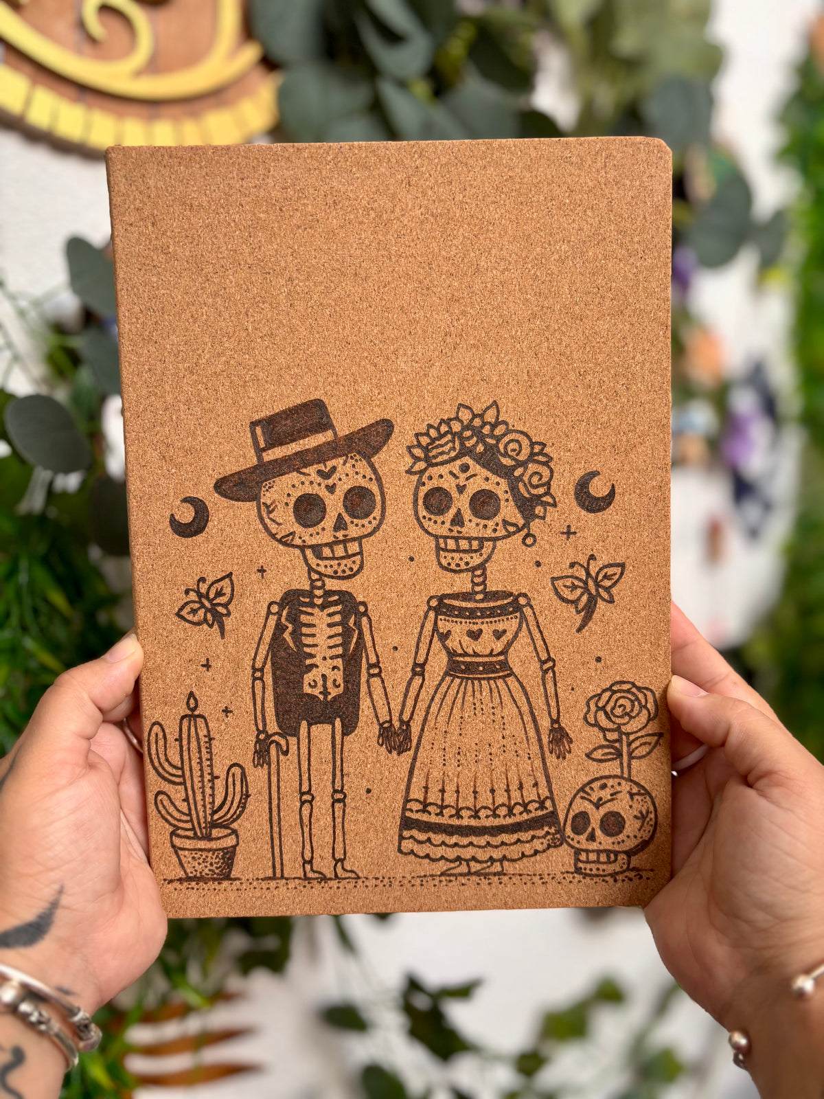 CARNET EN LIEGE AMOUREUX MEXICAINS (Grand format 18x25cm)