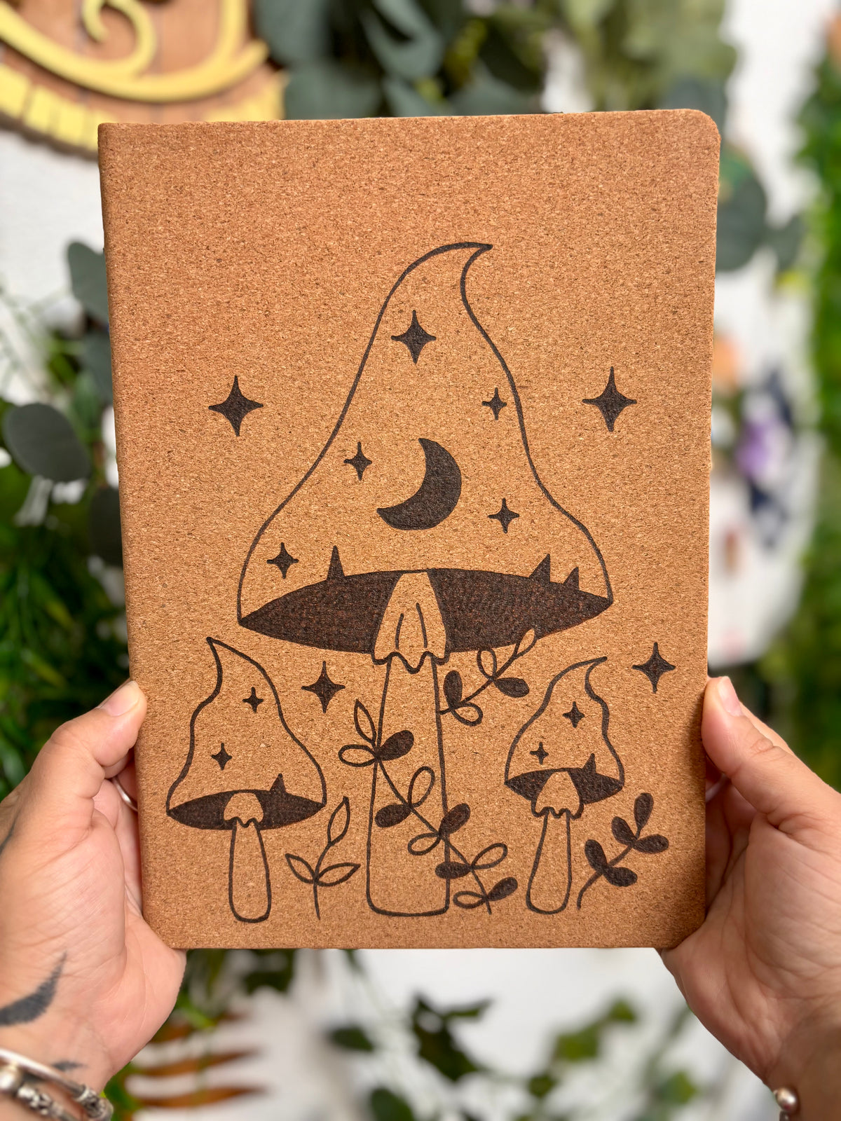 CARNET EN LIEGE CHAMPIGNONS (Grand format 18x25cm)