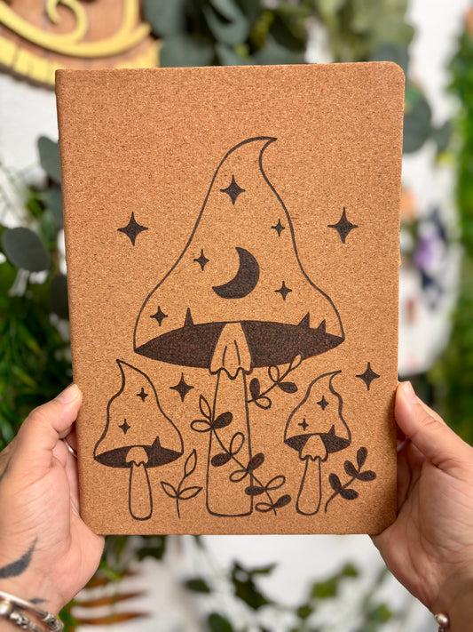 CARNET EN LIEGE CHAMPIGNONS (Grand format 18x25cm)