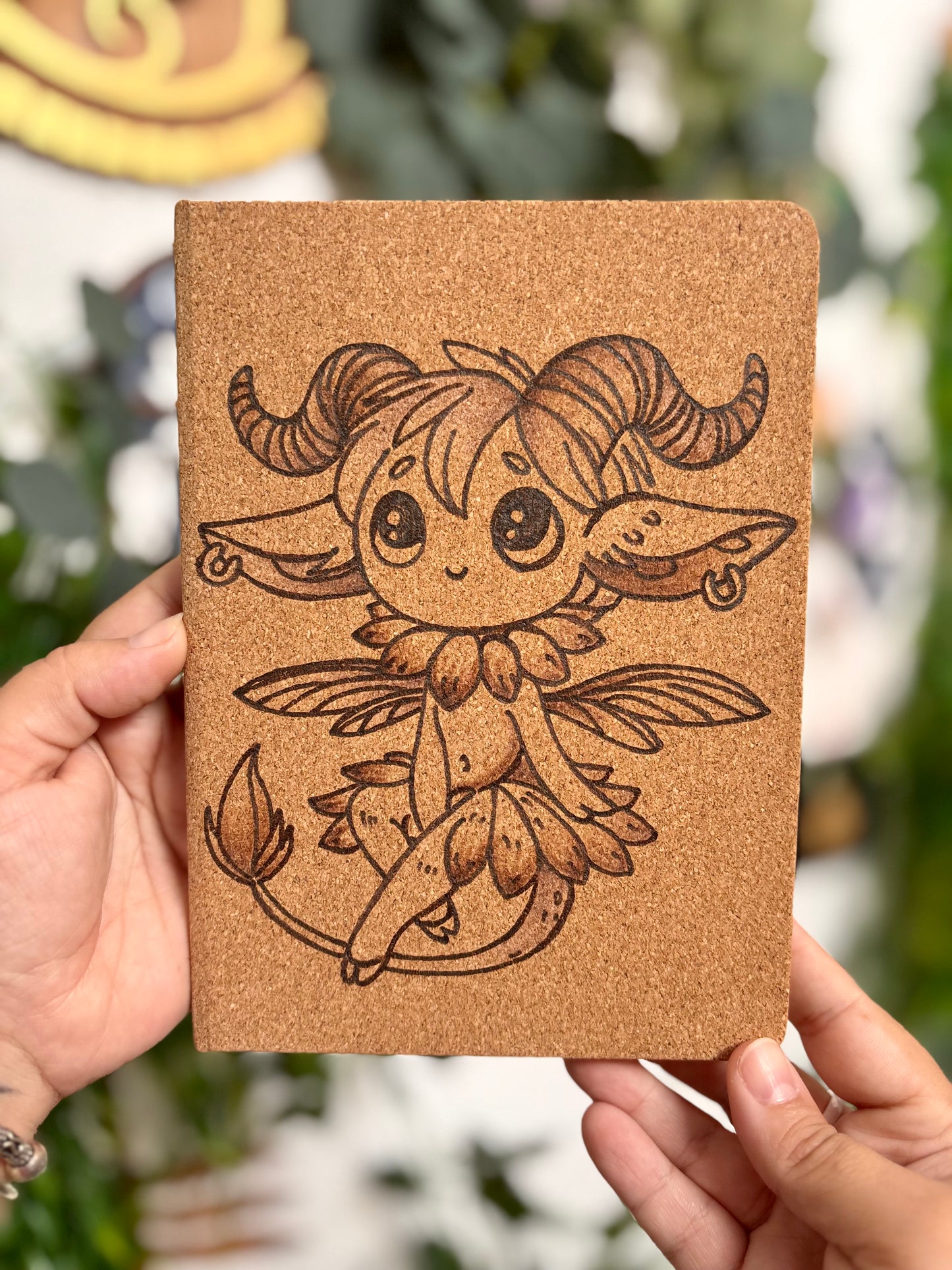 CARNET EN LIEGE PETITE FÉE BÉLIER (Format moyen 13x18cm)