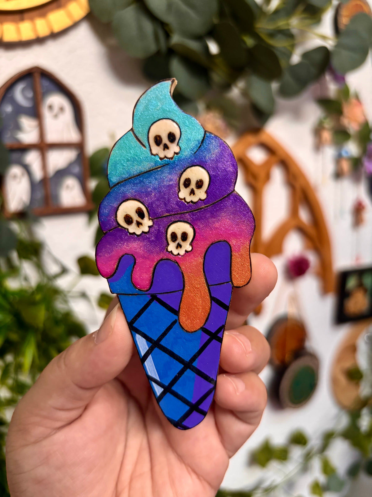 MAGNET GLACE TÊTE DE MORT