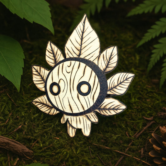 MAGNET EN BOIS PETIT FEUILLU