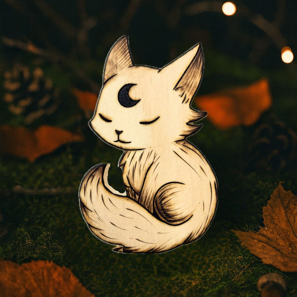 MAGNET EN BOIS RENARD