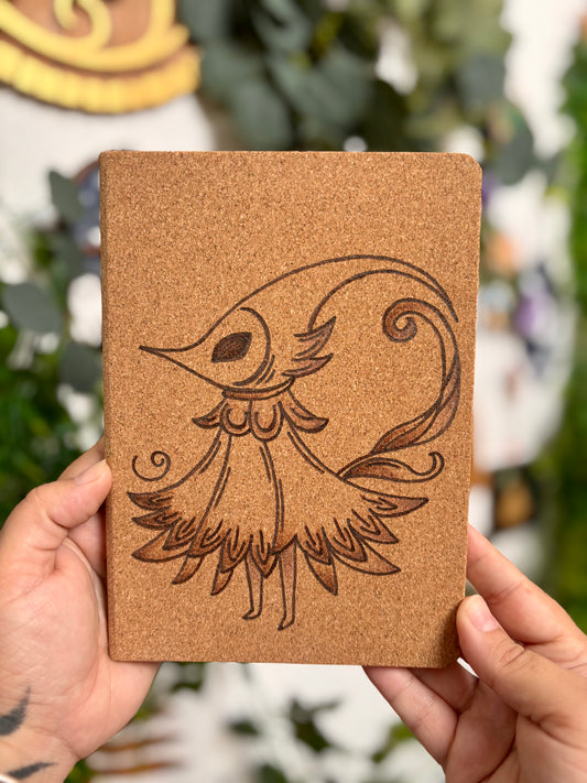CARNET EN LIEGE MAGICIEN (Format moyen 13x18cm)