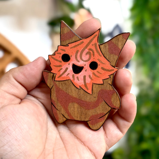 MAGNET EN BOIS ORANGE
