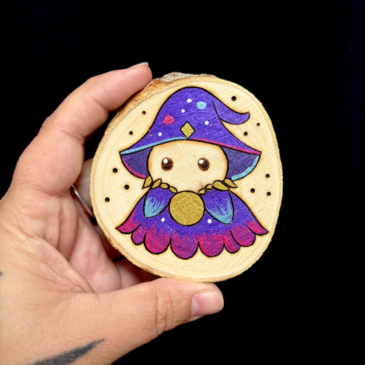MAGNET EN BOIS MAGICIENNE BOHEMIENNE