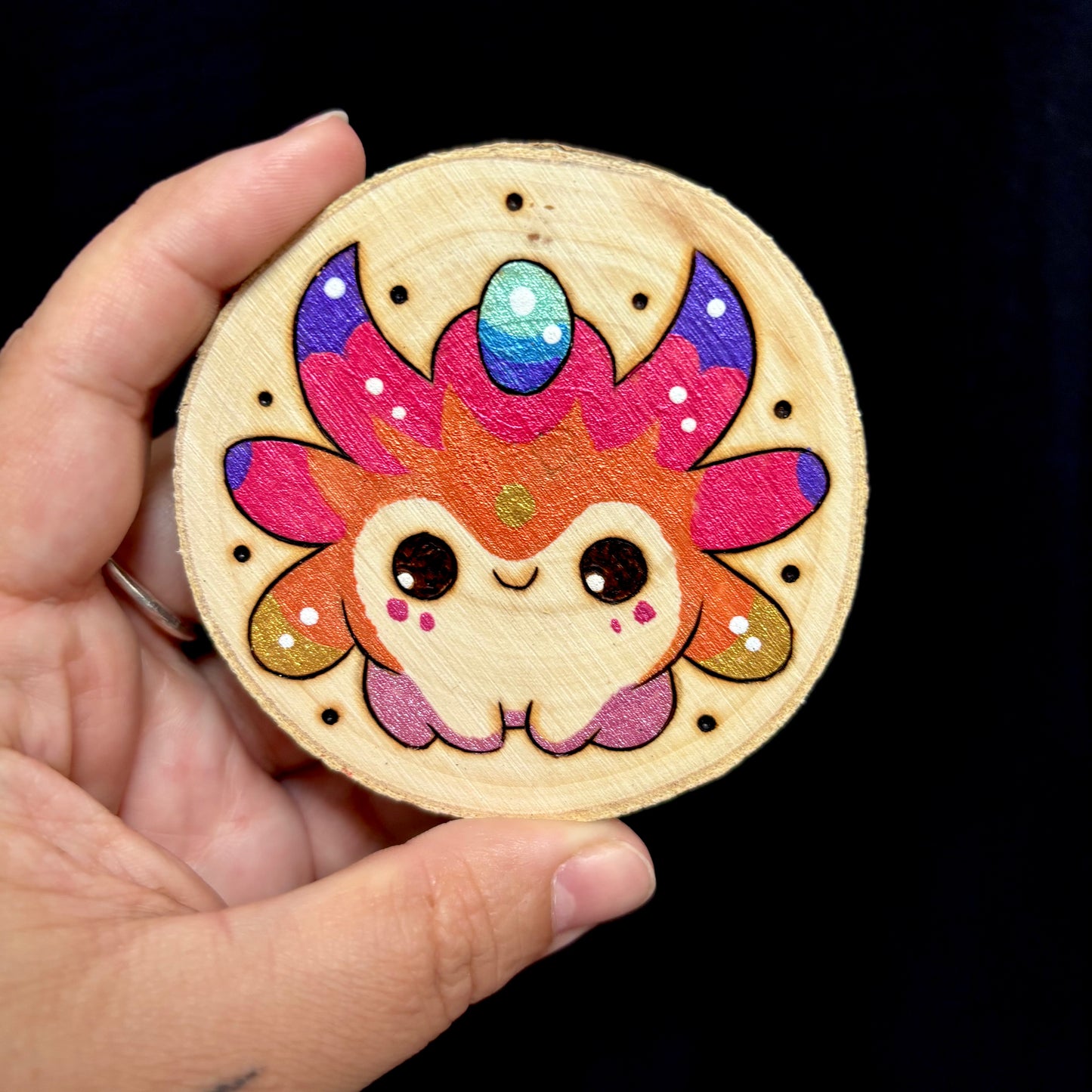 MAGNET EN BOIS MULTICOLOR