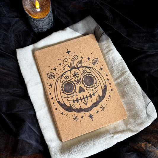 CARNET EN LIEGE CITROUILLE (Grand format 18x25cm)