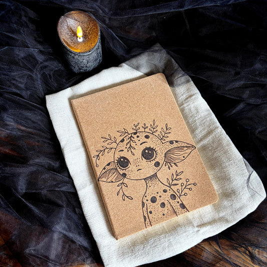CARNET EN LIEGE PETIT ELFE (Grand format 18x25cm)