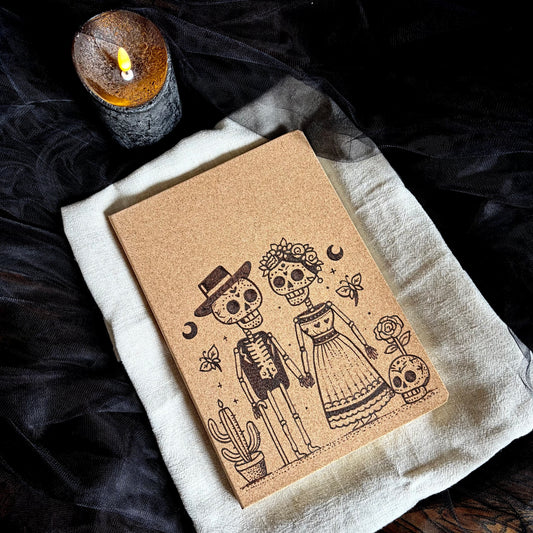CARNET EN LIEGE AMOUREUX MEXICAINS (Grand format 18x25cm)