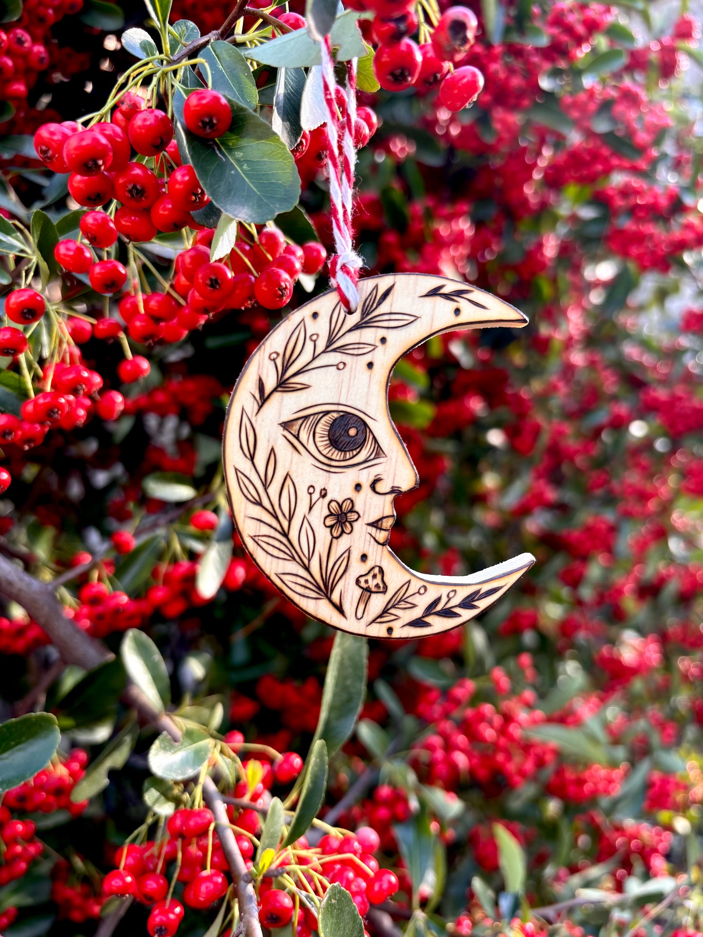 DECORATION DE SAPIN - Lune visage